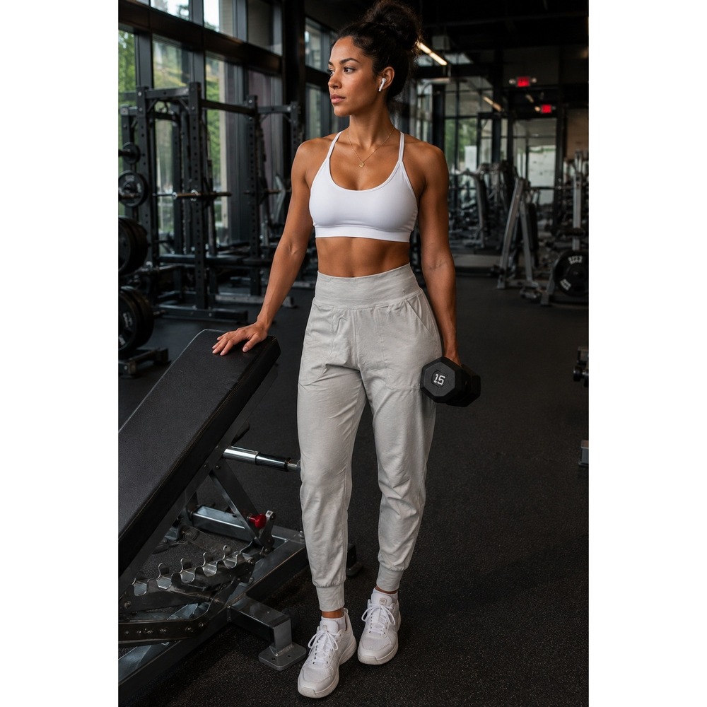 Soothfeel Jogger Pants Womens Medium Tan Lightweight Stretch Running Yoga